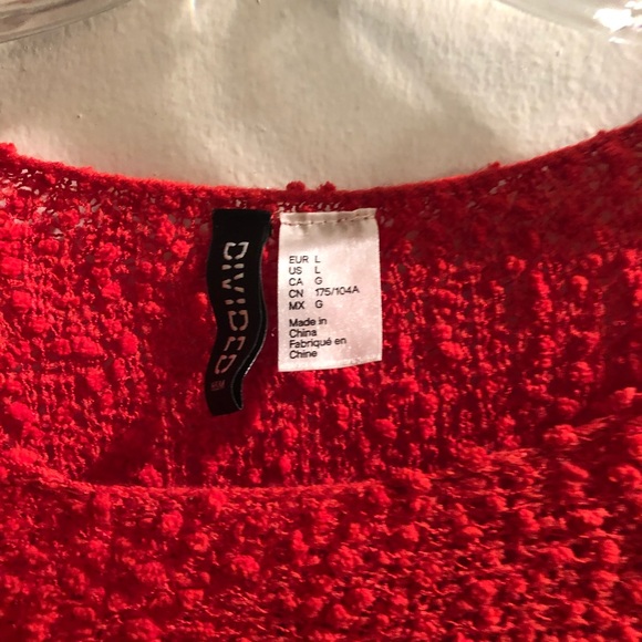H&M Red crop sweater - Picture 2 of 5